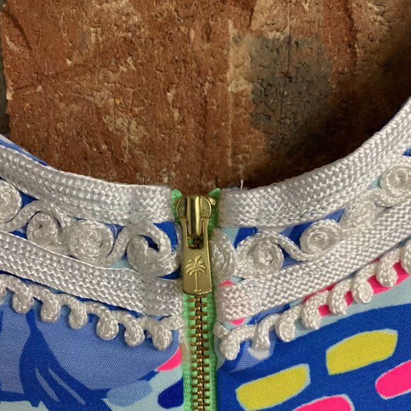 NWT Lilly Pulitzer Carlotta Blue Peri Pinch Pinch 6 Women's Stretch Shift Dress - Picture 9 of 16